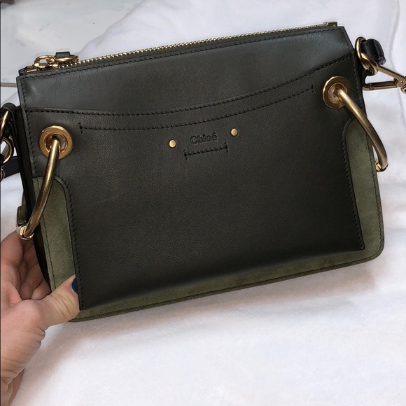 Chloe Handbags - Chloe Medium Deep Forest Green Color Roy Zip Bag
